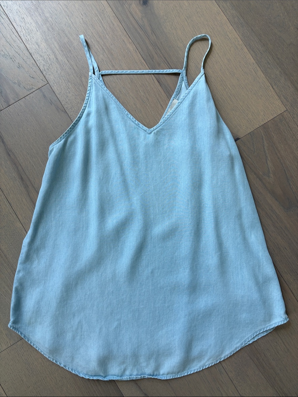 LOFT chambray V-Neck Spaghetti Strap Camisole